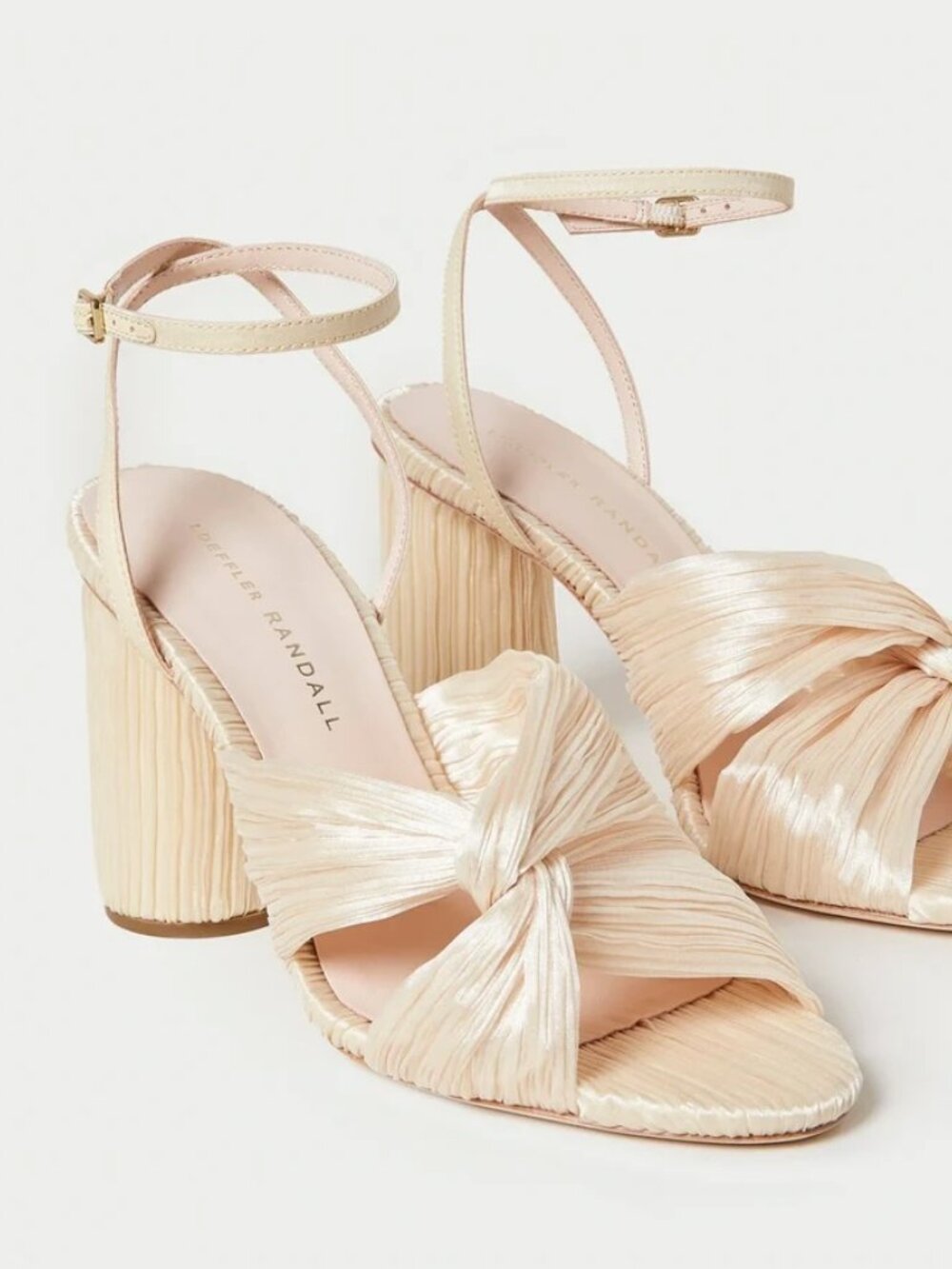 Loeffler Randall Pleated Twist Heel in Cream- Size 9 NWOT